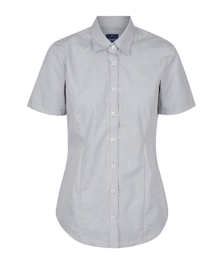 Womens Gingham Shirt Short Slv