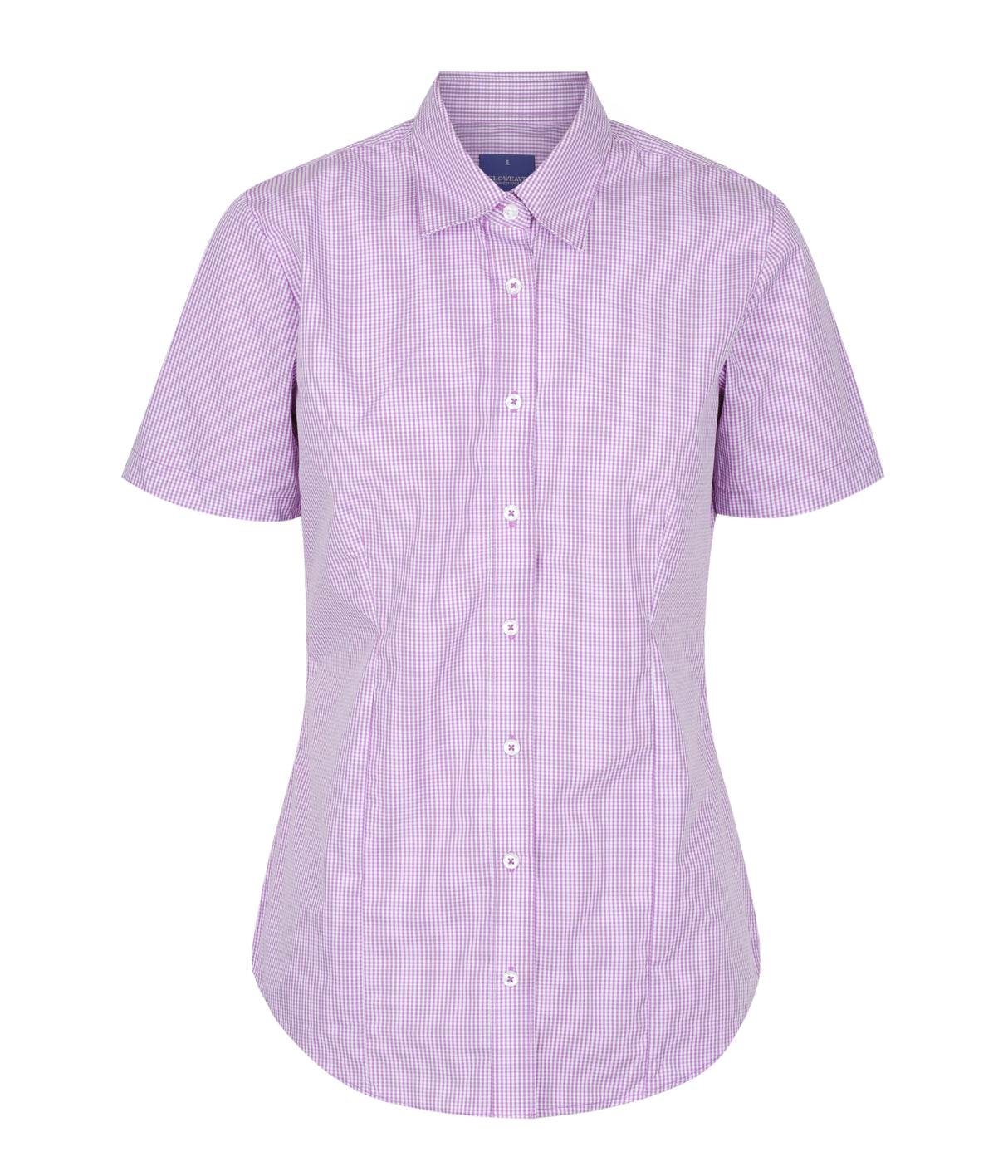 Womens Gingham Shirt Short Slv