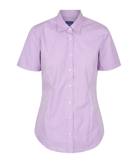 Womens Gingham Shirt Short Slv