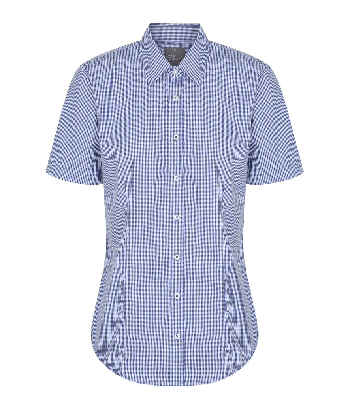 Womens Gingham Shirt Short Slv