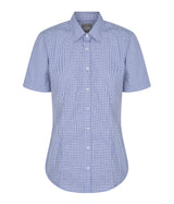 Womens Gingham Shirt Short Slv