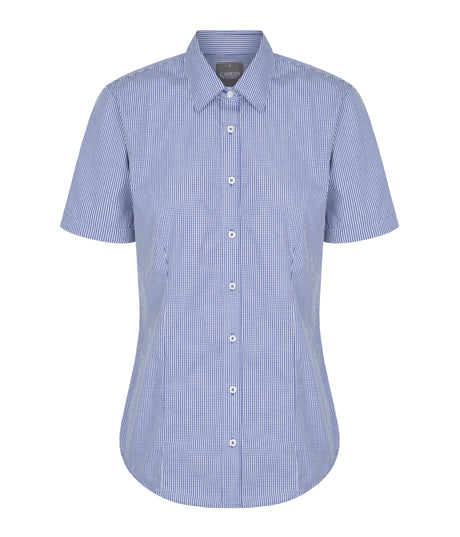 Womens Gingham Shirt Short Slv