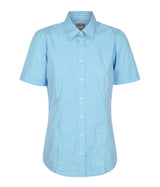 Womens Gingham Shirt Short Slv