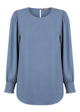 Luxe Twill Shirred Cuff Top