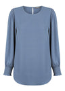 Luxe Twill Shirred Cuff Top