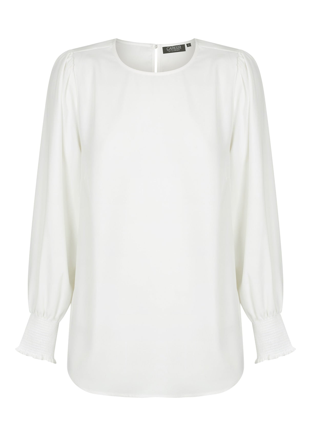 Luxe Twill Shirred Cuff Top