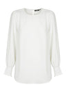 Luxe Twill Shirred Cuff Top