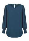 Luxe Twill Shirred Cuff Top