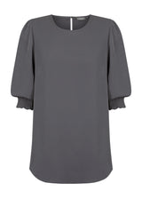 Luxe Twill Shirred Cuff Top