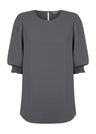 Luxe Twill Shirred Cuff Top