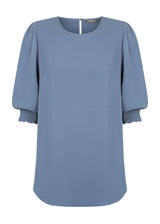 Luxe Twill Shirred Cuff Top
