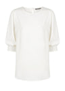 Luxe Twill Shirred Cuff Top