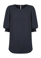 Luxe Twill Shirred Cuff Top
