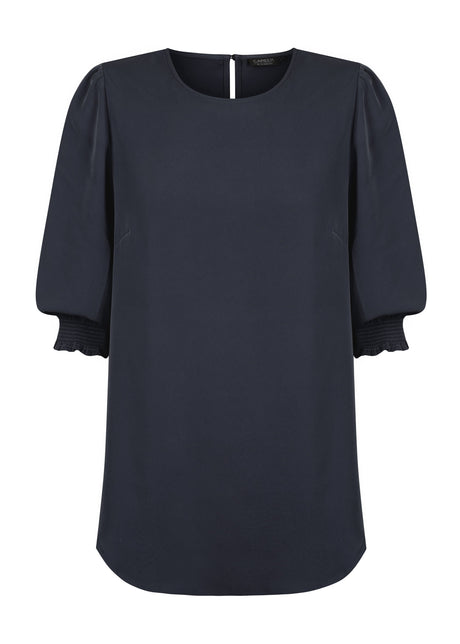 Luxe Twill Shirred Cuff Top