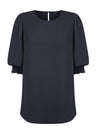 Luxe Twill Shirred Cuff Top