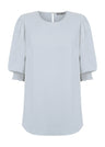 Luxe Twill Shirred Cuff Top