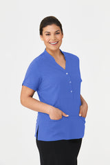 Short Sleeve City-Stretch Spot Tunic
