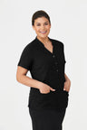 Short Sleeve City-Stretch Spot Tunic