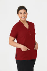 Short Sleeve City-Stretch Spot Tunic
