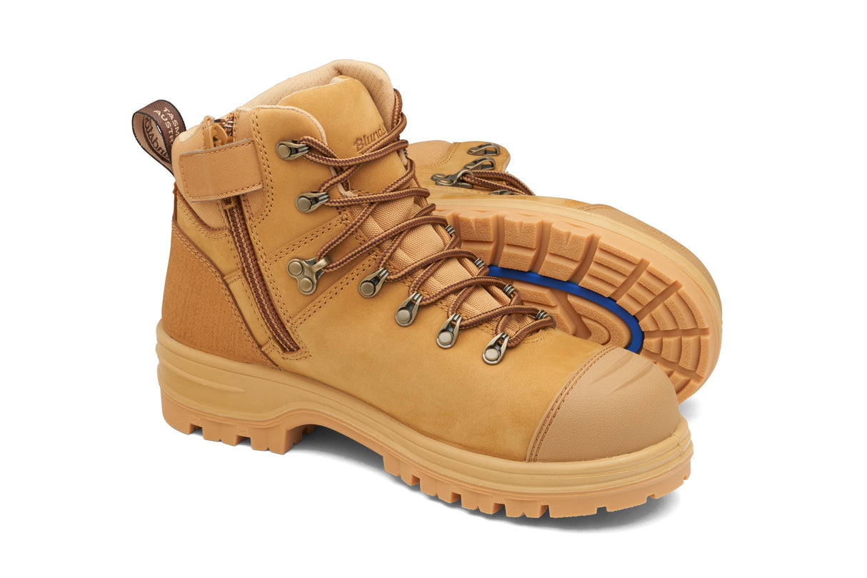 Wheat Water-Resistant Nubuck Safety Boot