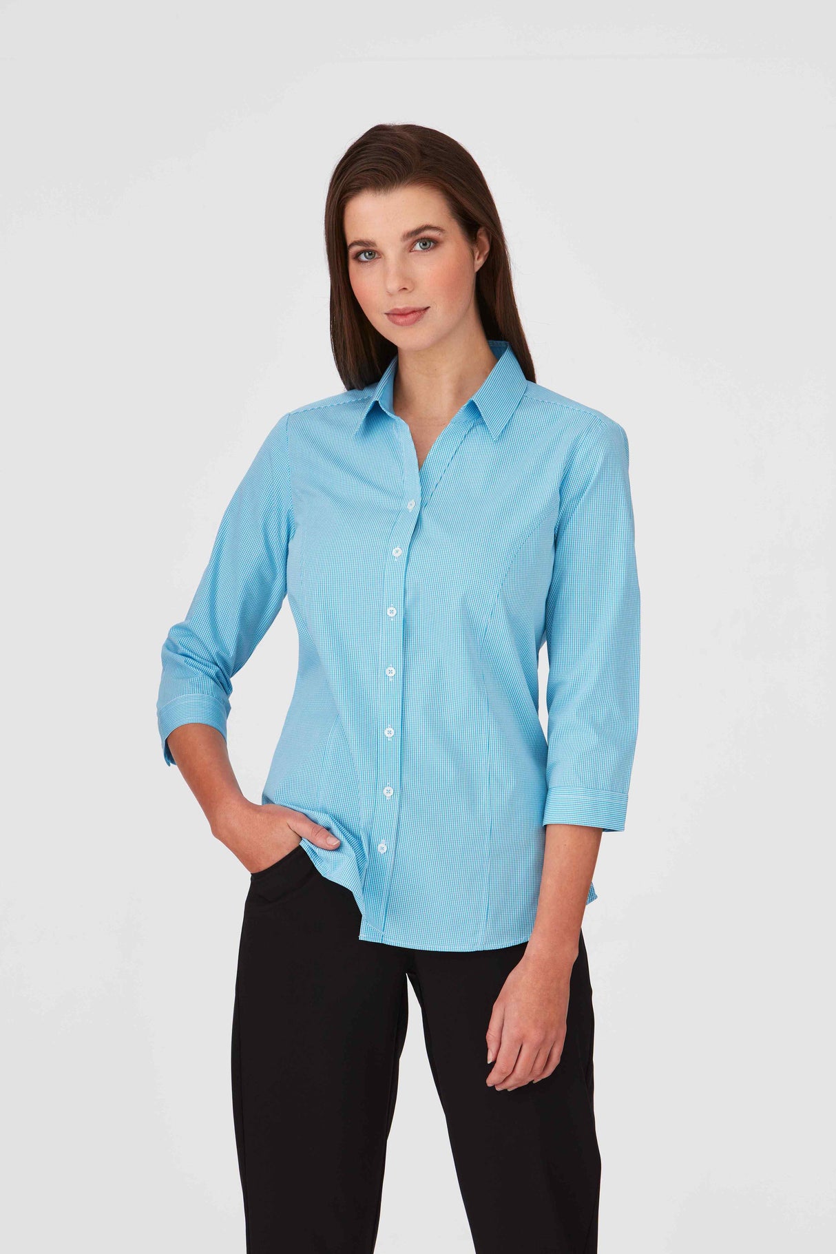 3/4 Sleeve Pippa Check