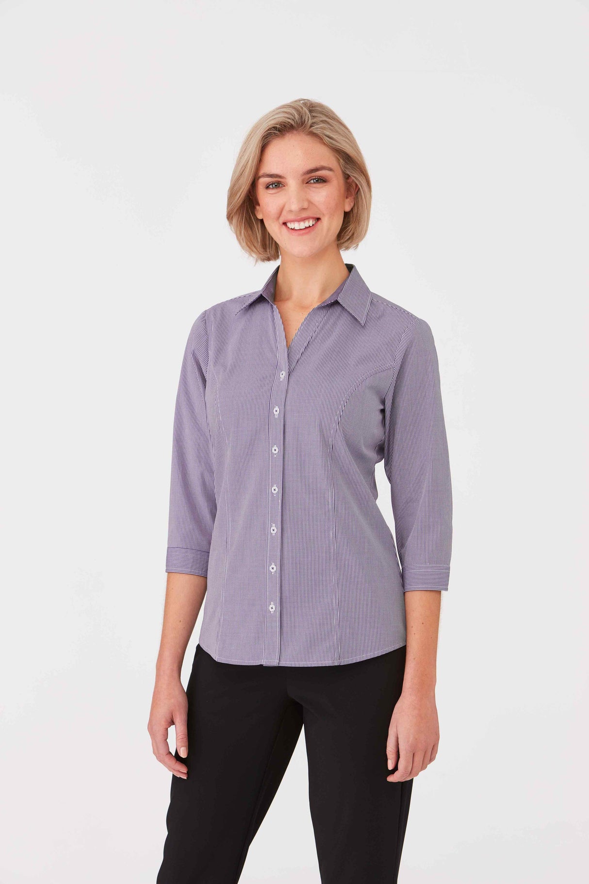 3/4 Sleeve Pippa Check