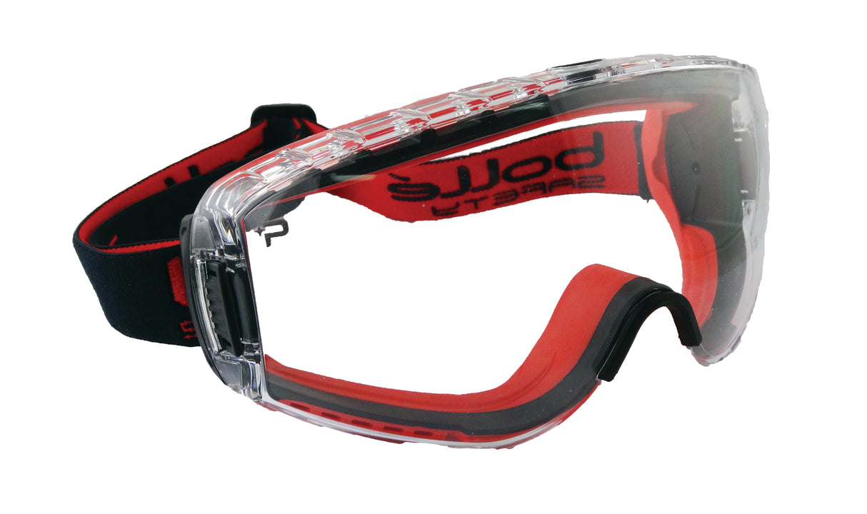 PILOT 2 FIRE FIGHTER PP/TPR Red Frame PLATINUM AS/AF Clear Lens - Fully Sealed
