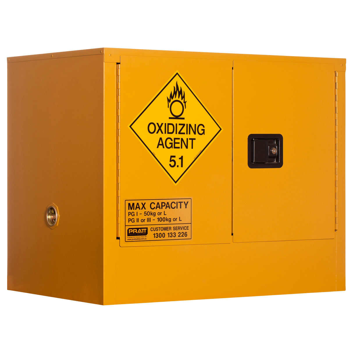Oxidizing Agent Storage Cabinet: 100L - 2 Doors - 1 Shelf