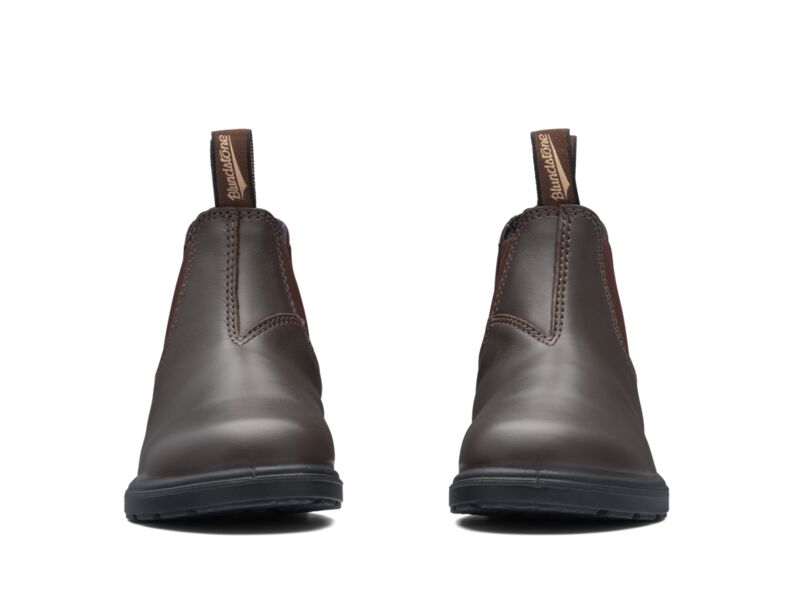 Child'S Brown Premium Leather Elastic Side Boot