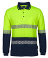 JB's Hi Vis L/S Segmented Tape Polo