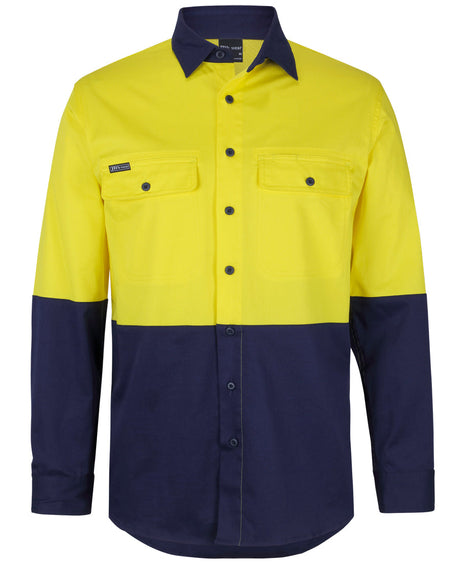 JB's Hi Vis L/S Stretch Work Shirt