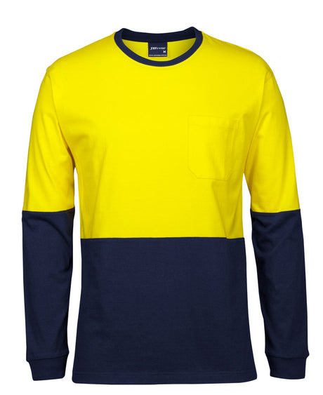 JB's Hi Vis L/S Crew Neck Cotton T-Shirt