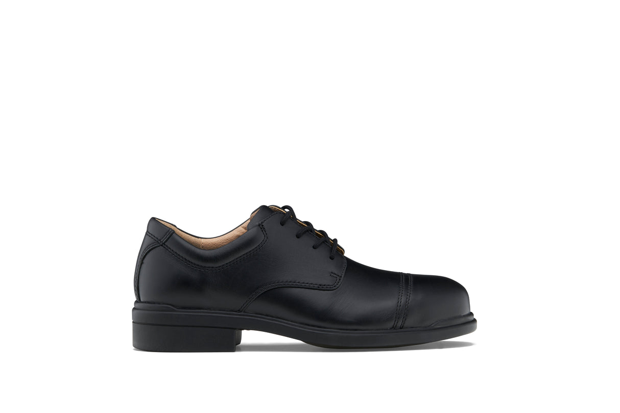 Classic Black Leather Lace Up Dress Safety Shoe