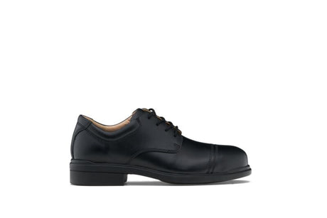 Classic Black Leather Lace Up Dress Safety Shoe