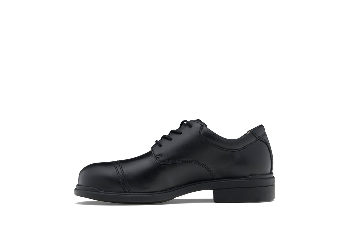 Classic Black Leather Lace Up Dress Safety Shoe