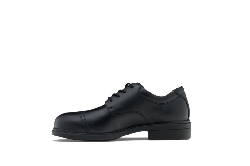 Classic Black Leather Lace Up Dress Safety Shoe