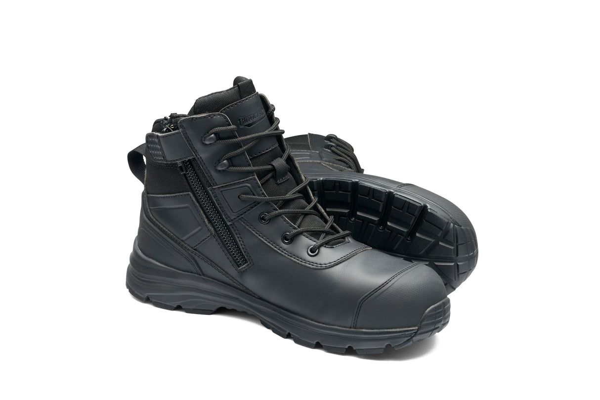 Black Microfibre Anti-Static Uniform Safety Hiker - Composite Toe Cap