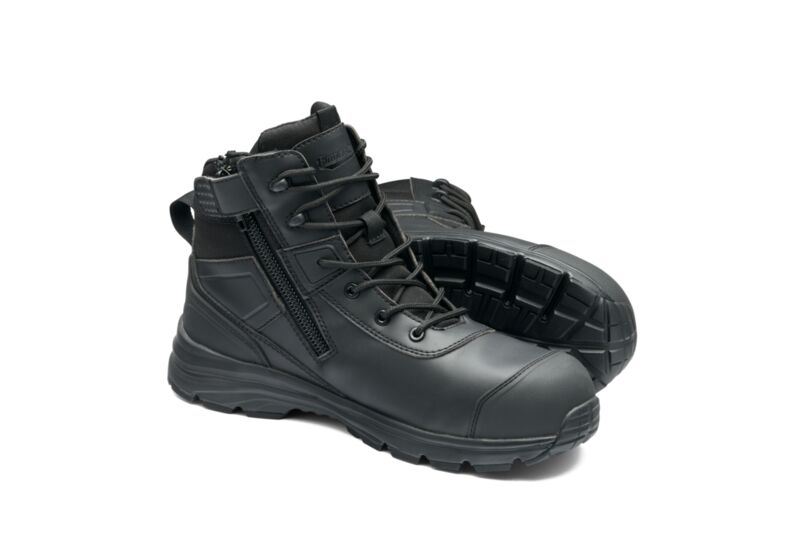 Black Microfibre Anti-Static Uniform Safety Hiker - Composite Toe Cap