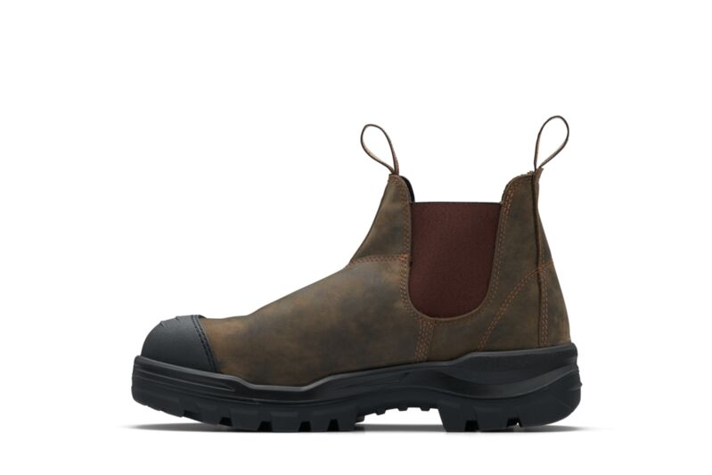 Rotoflex Rustic Brown Water-Resistant Nubuck Elastic Side Safety Boot