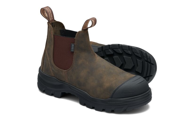 Rotoflex Rustic Brown Water-Resistant Nubuck Elastic Side Safety Boot