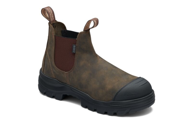 Rotoflex Rustic Brown Water-Resistant Nubuck Elastic Side Safety Boot