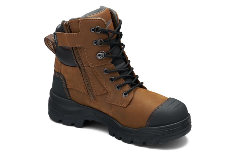 Rotoflex Saddle Water-Resistant Leather 150mm Zip Sided Safety Boot