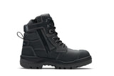 Rotoflex Black Water-Resistant Platinum Leather 150Mm Zip Sided Safety Boot