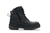 Rotoflex Black Water-Resistant Platinum Leather 150Mm Zip Sided Safety Boot