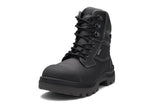 Rotoflex Black Water-Resistant Platinum Leather 150Mm Zip Sided Safety Boot