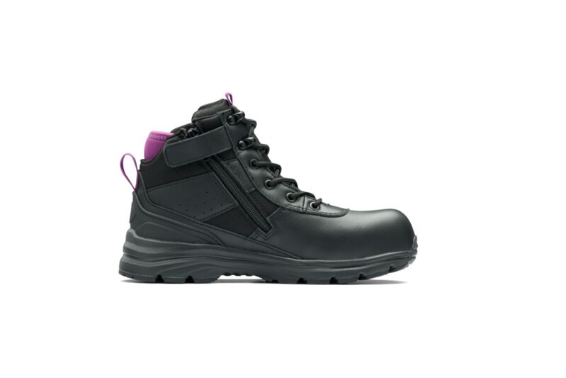 Women'S Black Water Resistant Leather Anti-Static Safety Hiker