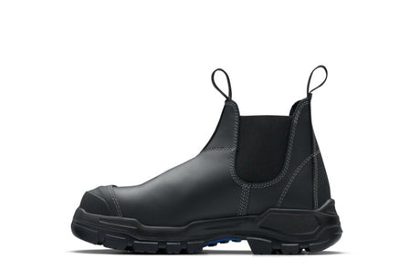 Rotoflex Black Water-Resistant Platinum Leather Elastic Side Safety Boot