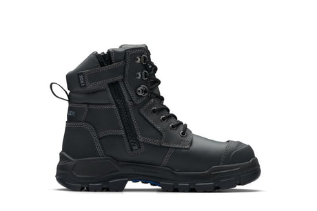 Rotoflex Black Water-Resistant Platinum Leather 150Mm Zip Sided Safety Boot