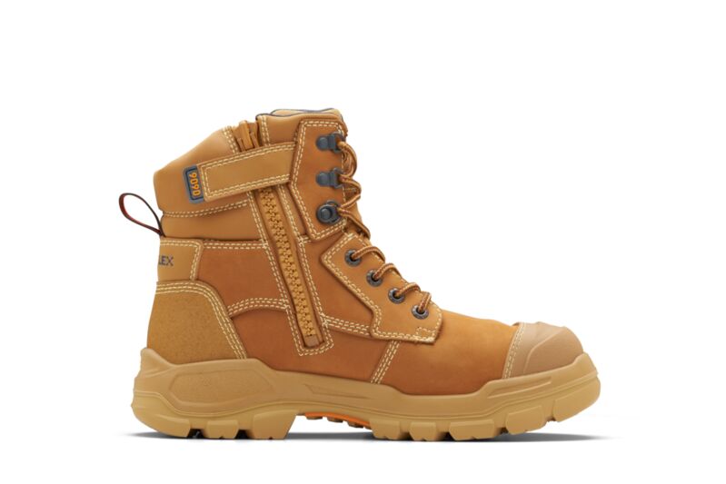 Rotoflex Wheat Water-Resistant Premium Nubuck 150Mm Penetration-Resistant Zip Sided Safety Boot