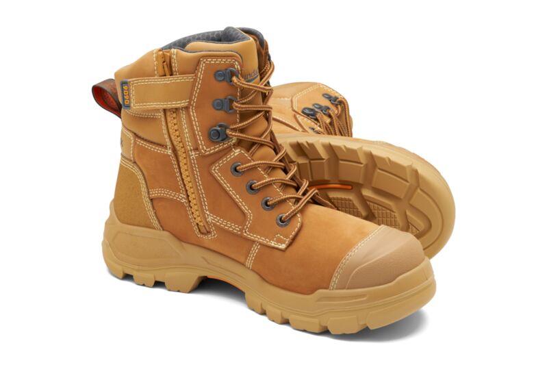Rotoflex Wheat Water-Resistant Premium Nubuck 150Mm Penetration-Resistant Zip Sided Safety Boot